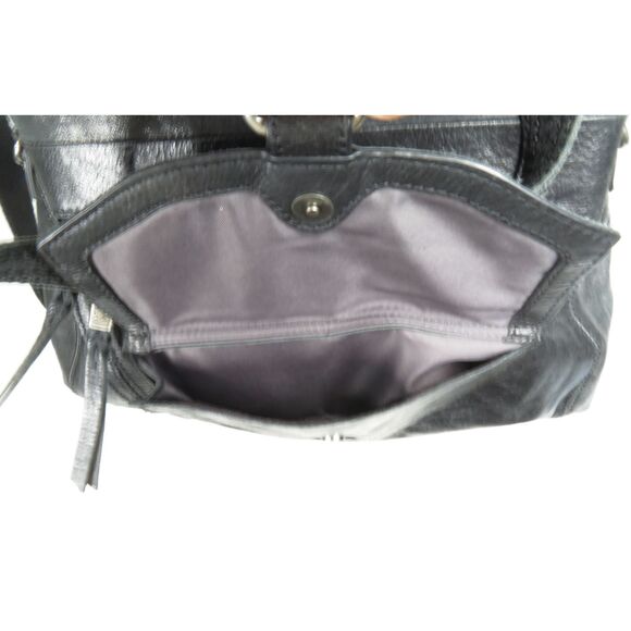 The Sak Venata Leather Convertible Bag Womens Foldover Tote Black - Picture 6 of 10